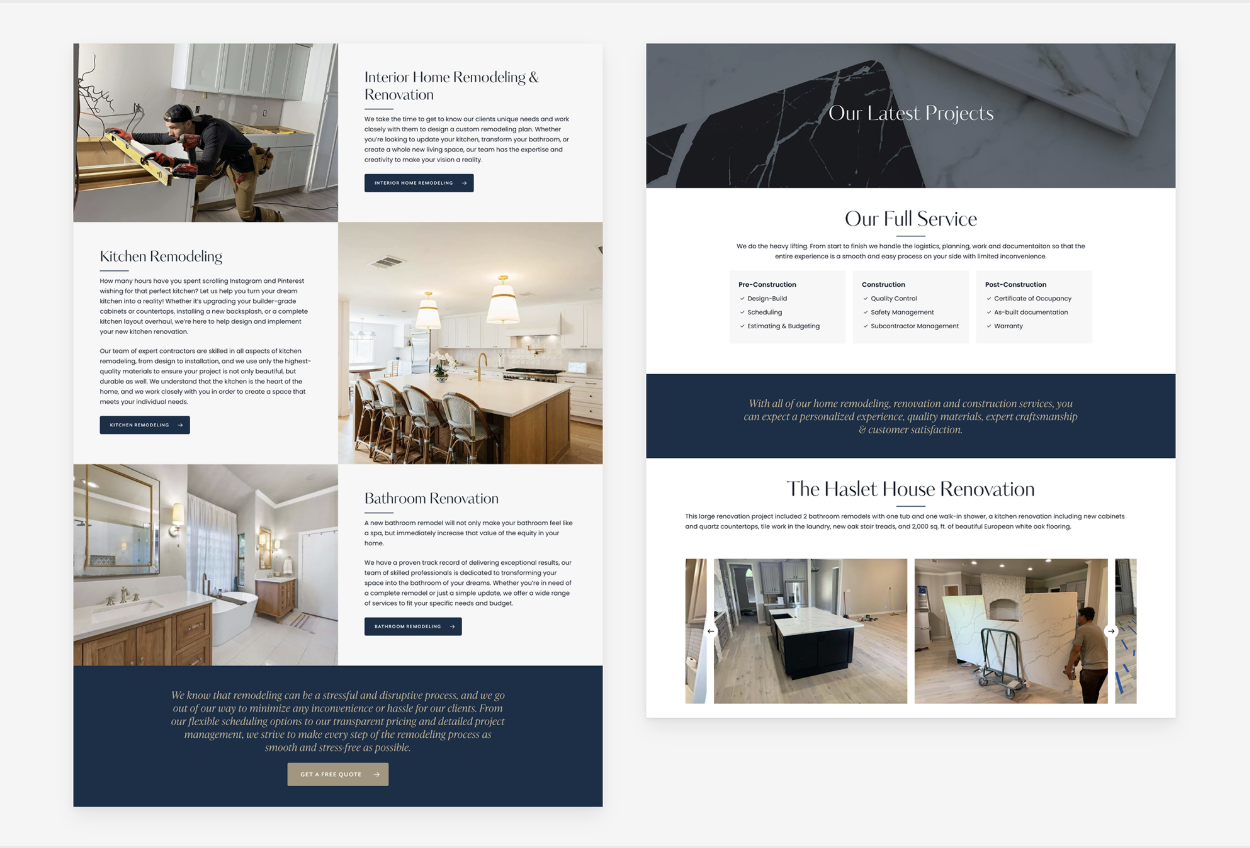 Painter website mockup