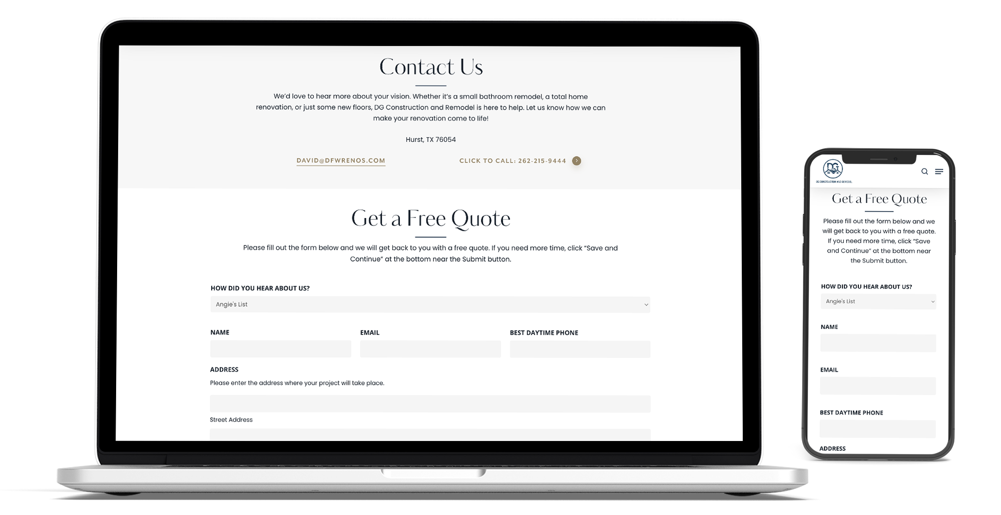 Painter website — gallery view