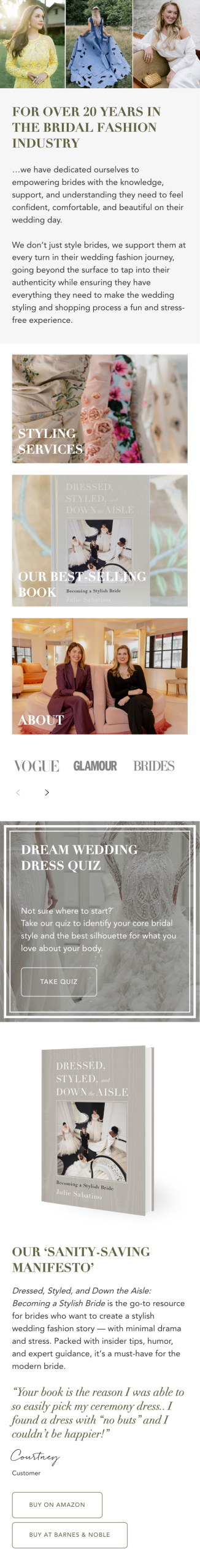 Mobile homepage