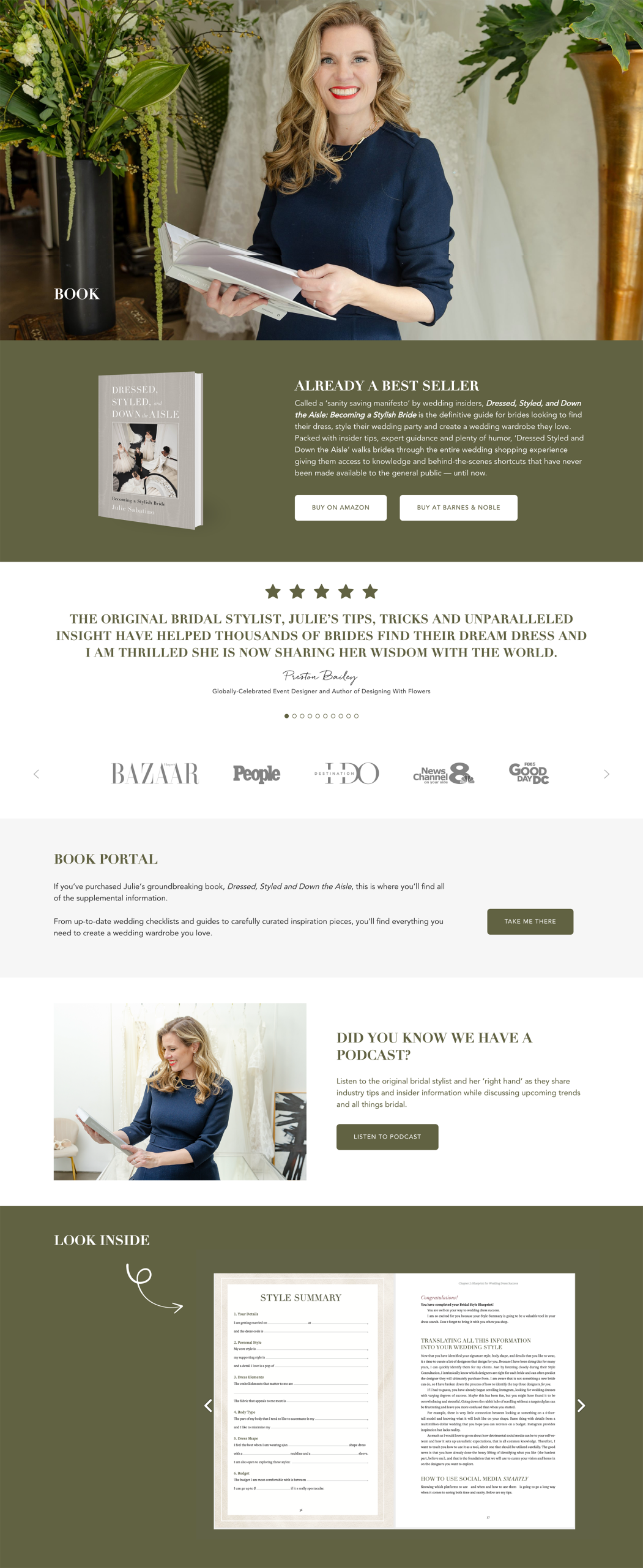 Book landing page