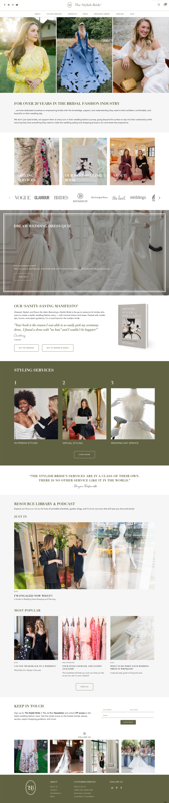 The Stylish Bride homepage