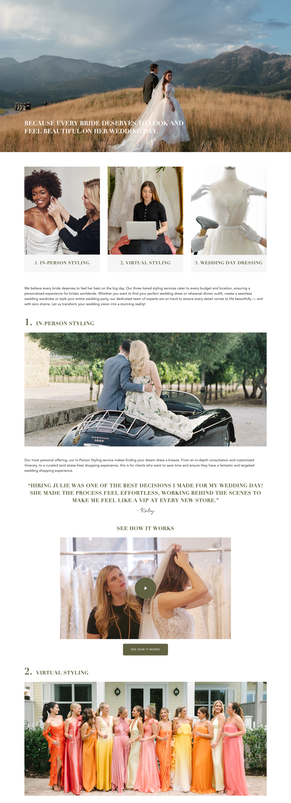 Services page