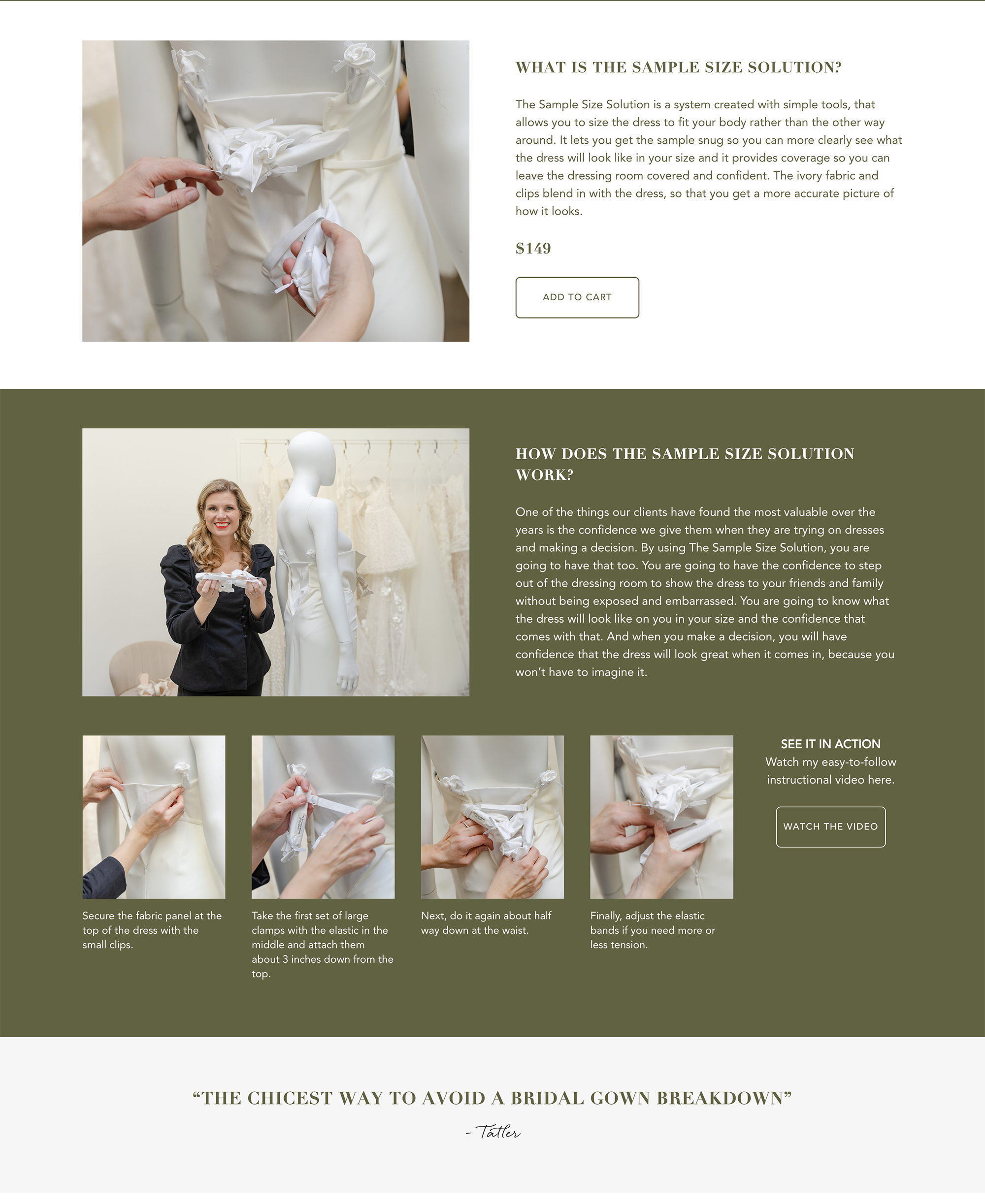 Custom sales page