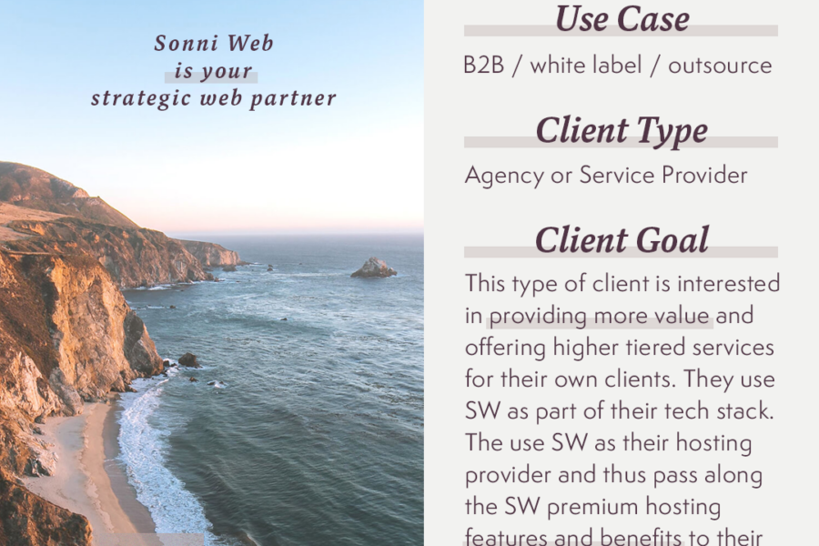 Client profile: B2B, white label