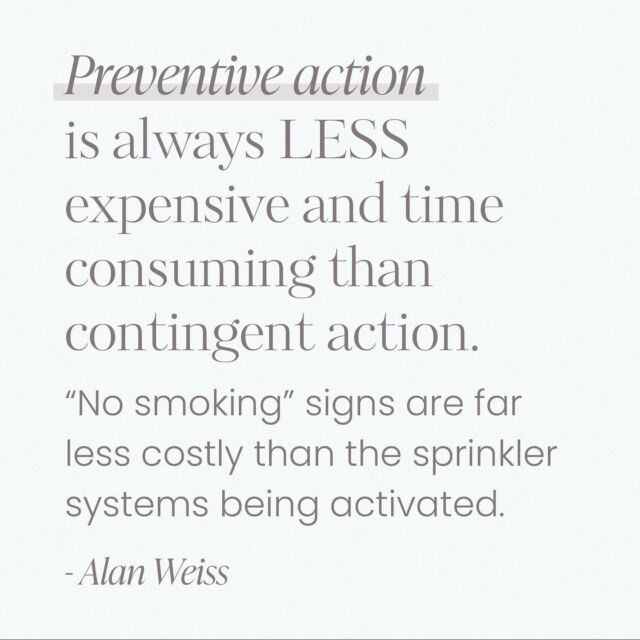 "Preventive action is always less expensive and time consuming that contingent action." “No smoking” signs are far less costly than the sprinkler systems being activated.
- Alan Weiss

✨We prevent the expensive problems of poor website health, performance and functionality, and the consequences of not having a high caliber web resource on your team.